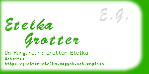 etelka grotter business card